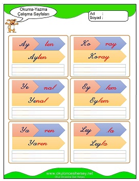 y sesi Grubu Çalışma Sayfaları